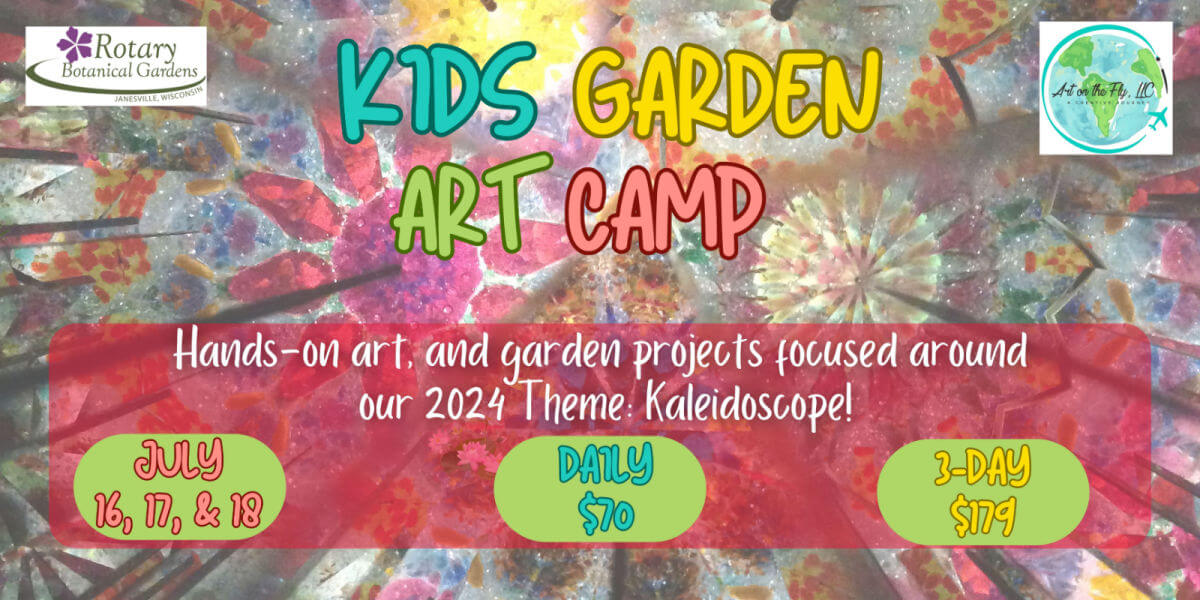 2024 Kids Garden Art Camp banner