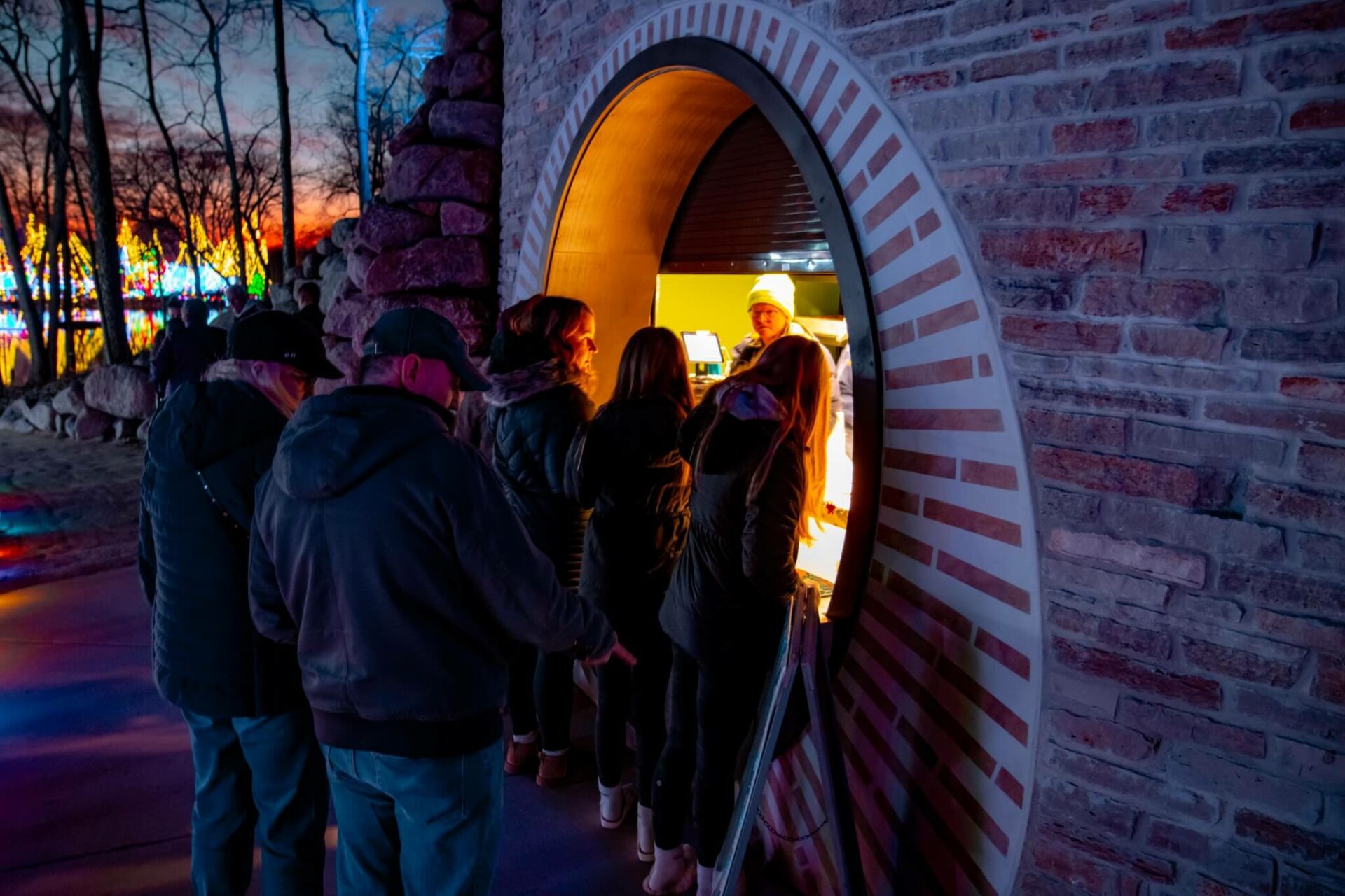 The Rotary Botanical Gardens Comfort Station was busy during our 2023 Holiday Light Show.